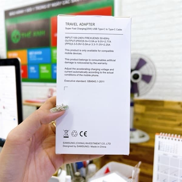 Bộ sạc nhanh Samsung 25W